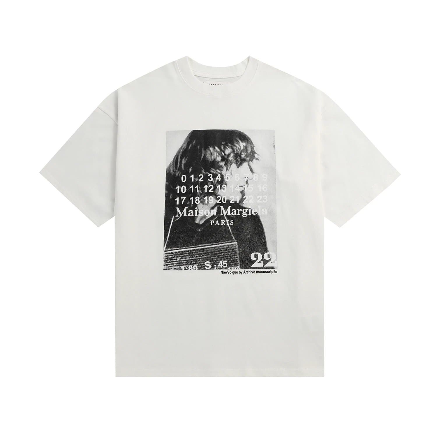 Maison Margiela Numbered Tee White Numeric Print — 624白