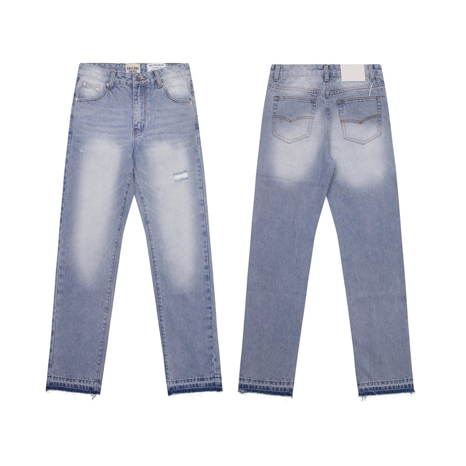 Distressed Flare Jeans Paint-Splatter & Patchwork — 35