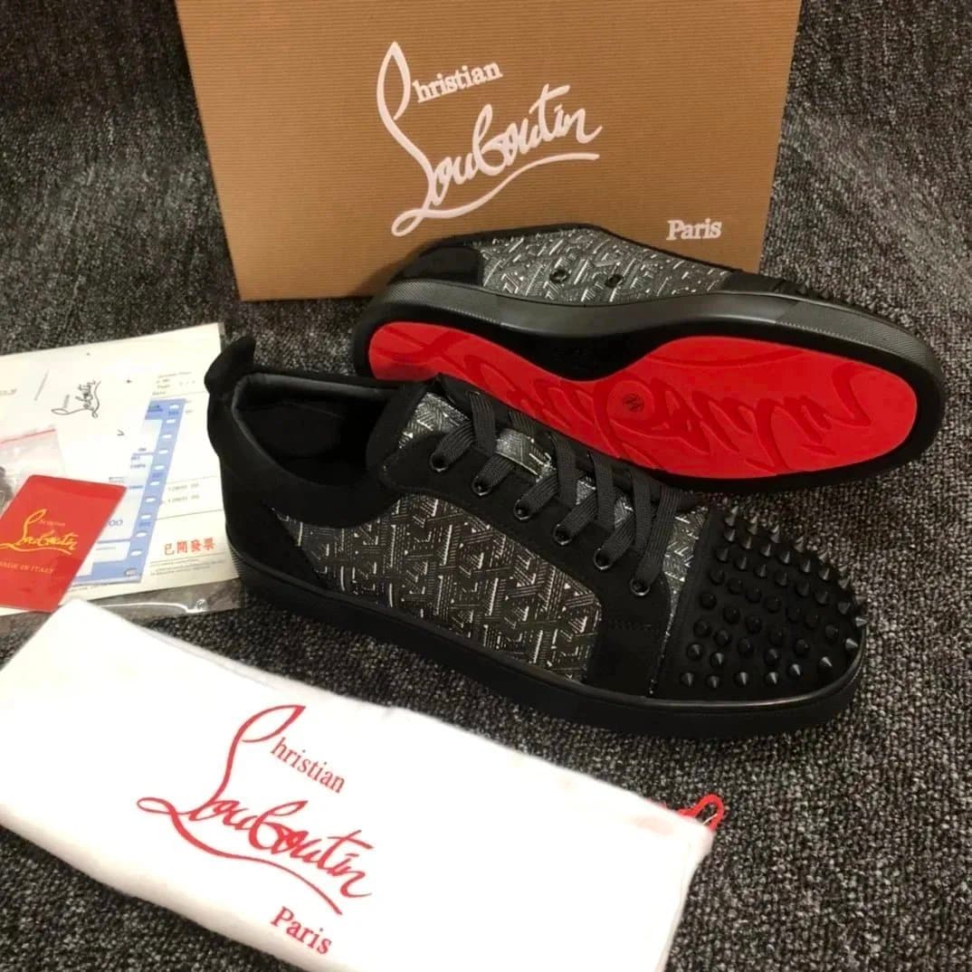 Christian Louboutin Louis Spikes Monochrome Red — 14