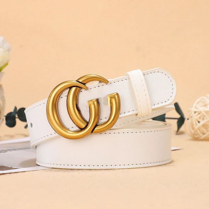 Gucci The Belt Web Stripe — G白色3.0cm