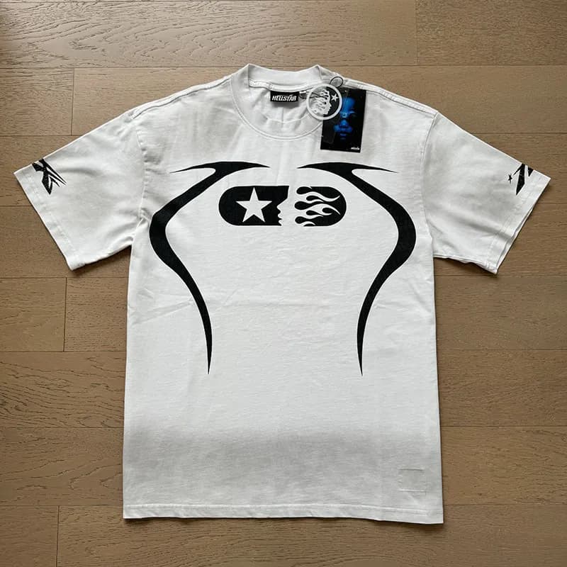 Hellstar Graphic Tee Flame Logo — 671 白色