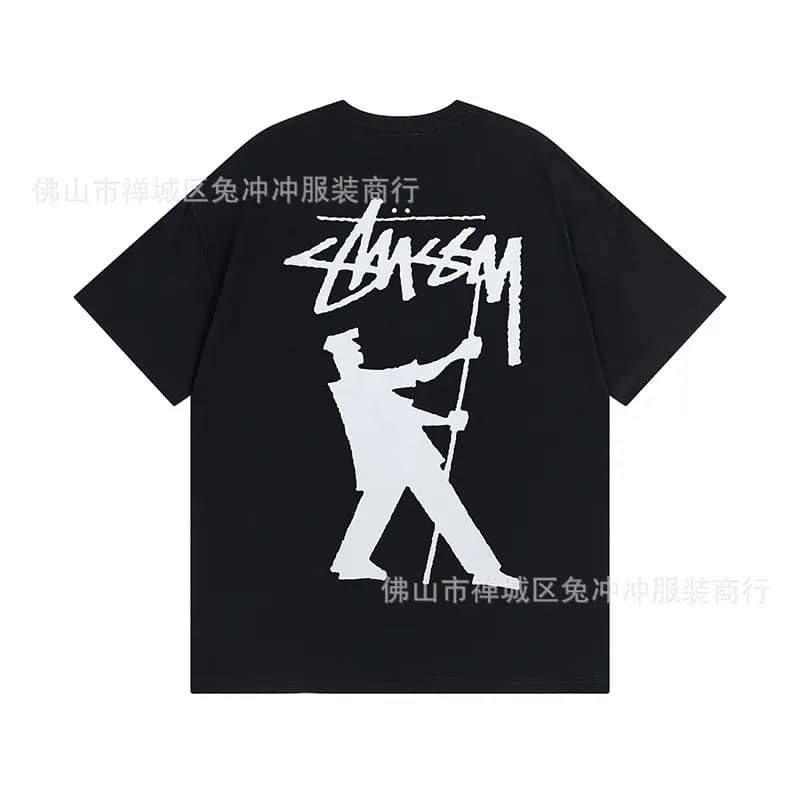 Stüssy Logo Tee Classic Stussy Script — 974 black