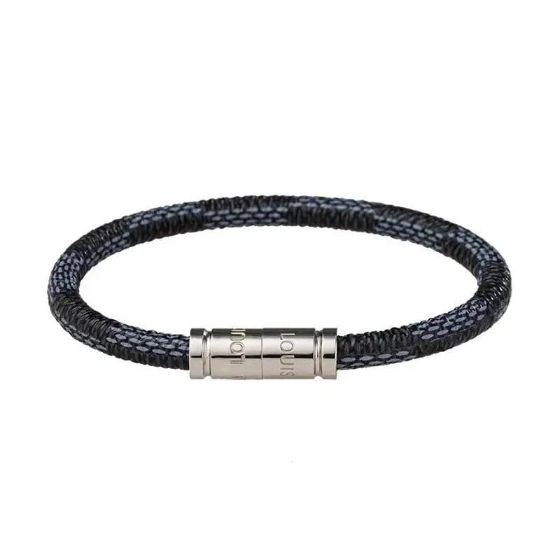 Chrome Hearts Braided Leather Bracelet Magnetic Clasp — TH014