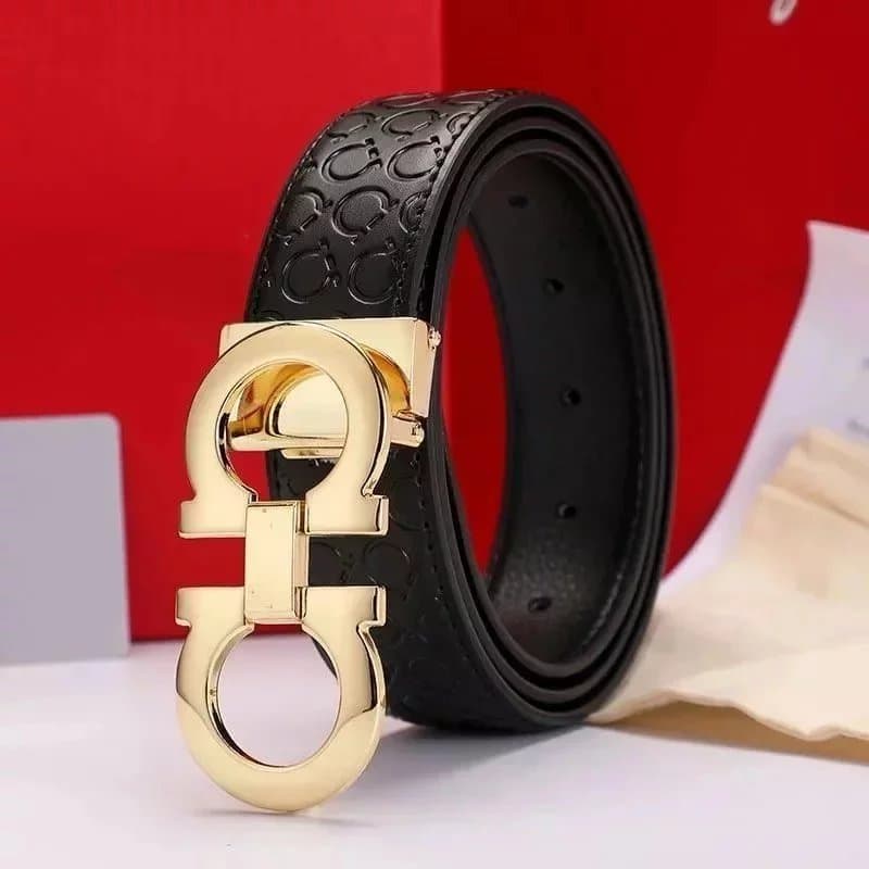 Ferragamo Gancini Belt Embossed Logo
