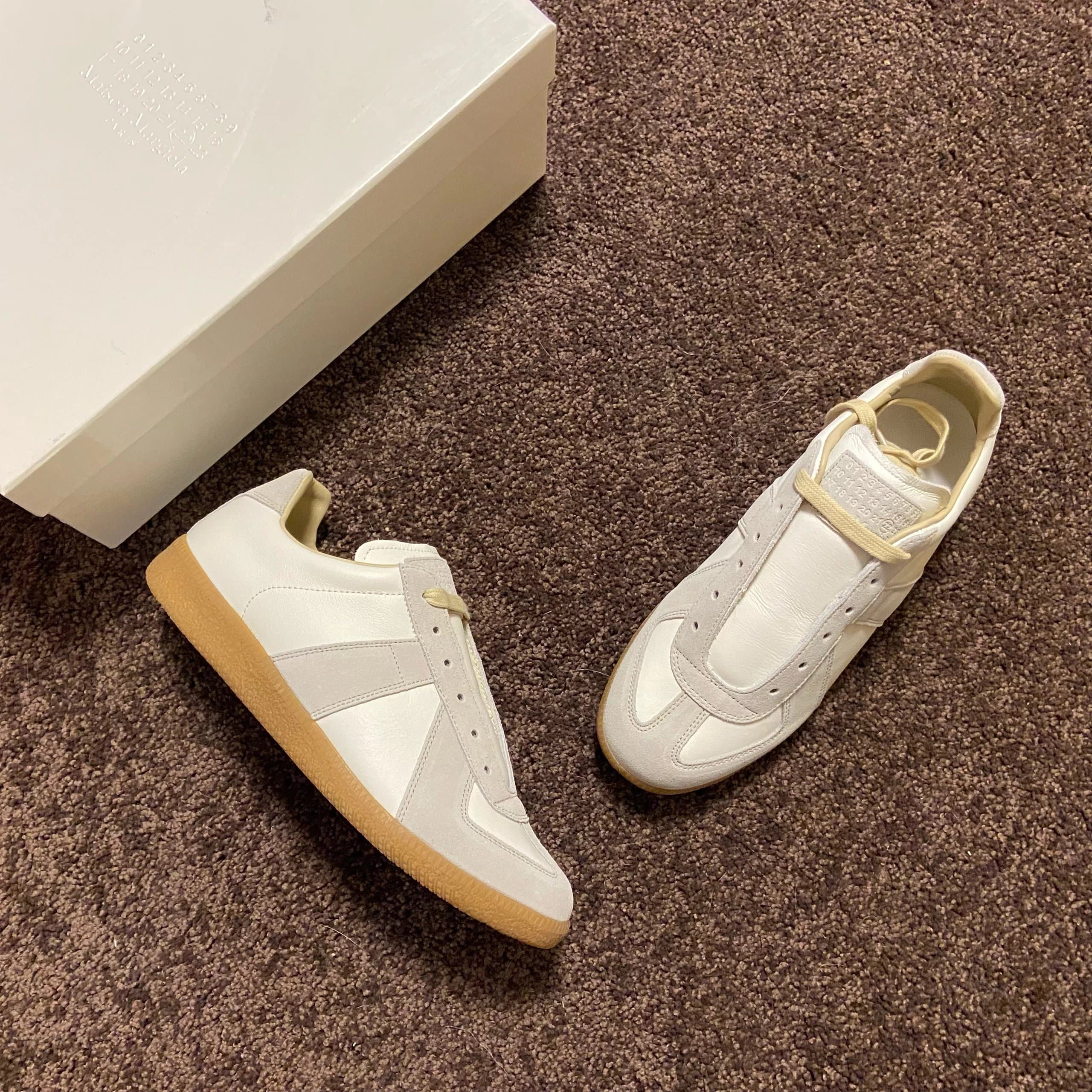 Maison Margiela Tabi Sneaker Paint Splatter — White