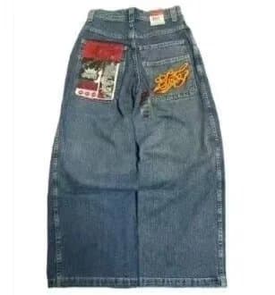 Supreme Low Rise Baggy Jeans Embroidered — 29