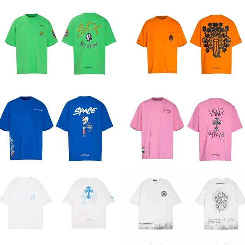 Chrome Hearts Graphic Tee Cross & Chain Print — 6090黑色