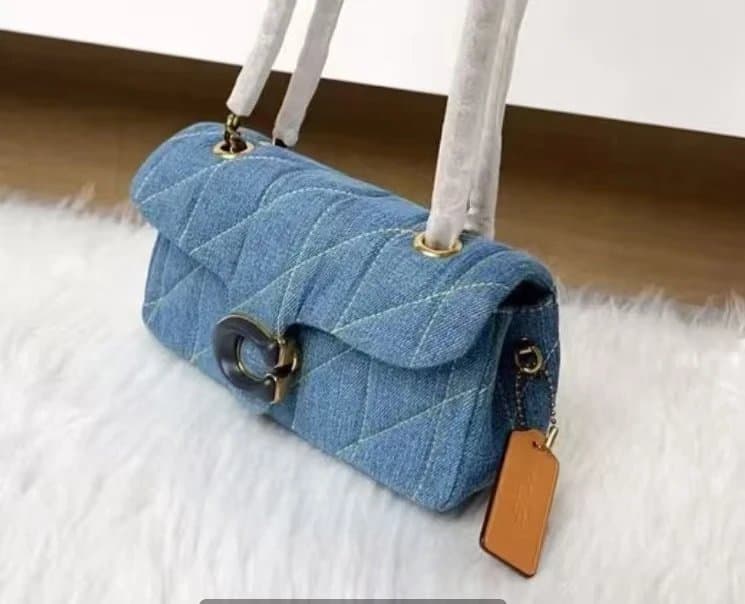 Coach Quilted Denim Shoulder Bag Medium