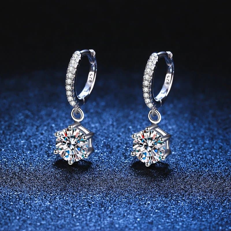 Van Cleef & Arpels Stud Earrings Round Cut Solitaire — 925银 · 30(6.5mm)