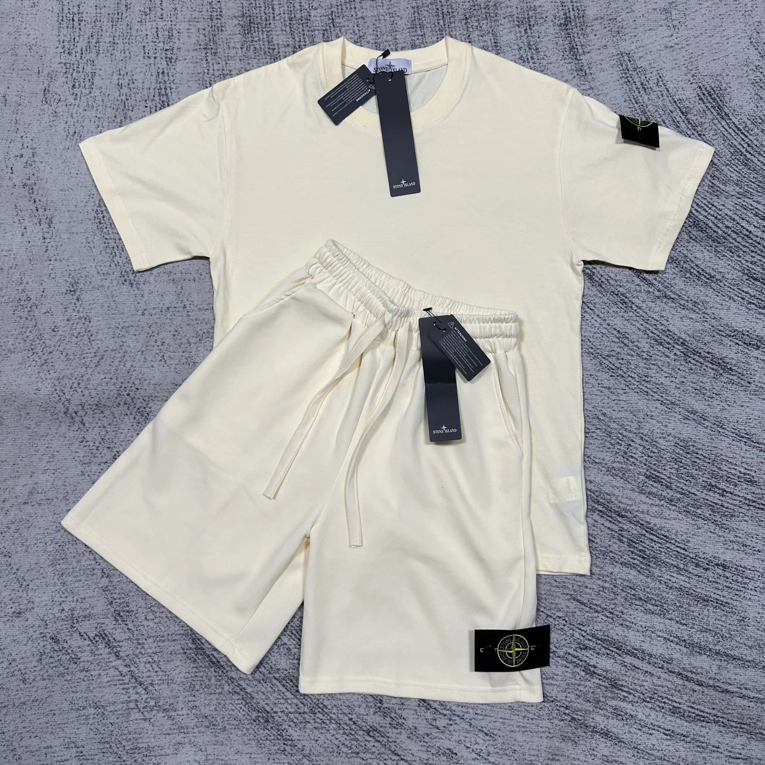 Stone Island T-Shirt and Shorts Set Compass Patch — 07