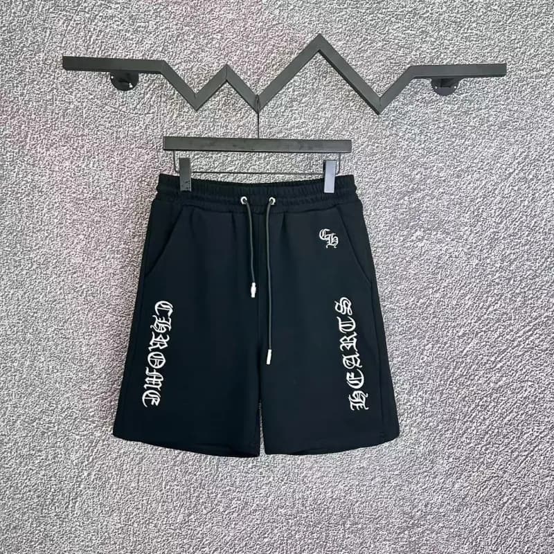Chrome Hearts Embroidered Shorts Cross Logo Patch — D008 black