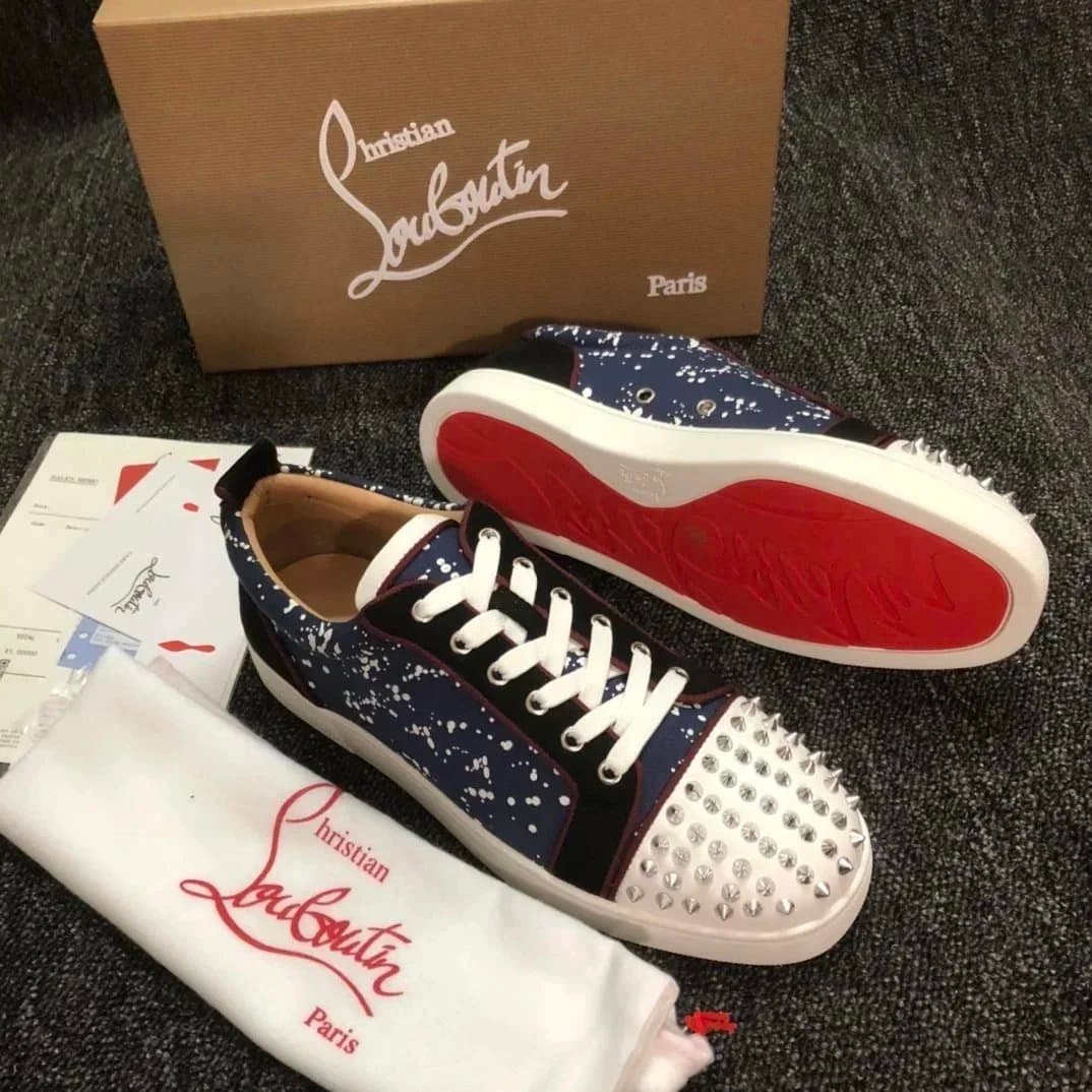 Christian Louboutin Louis Spikes Monochrome Red — 20
