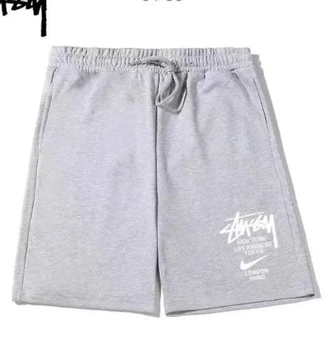 Stüssy × Nike Logo Shorts Heather Grey