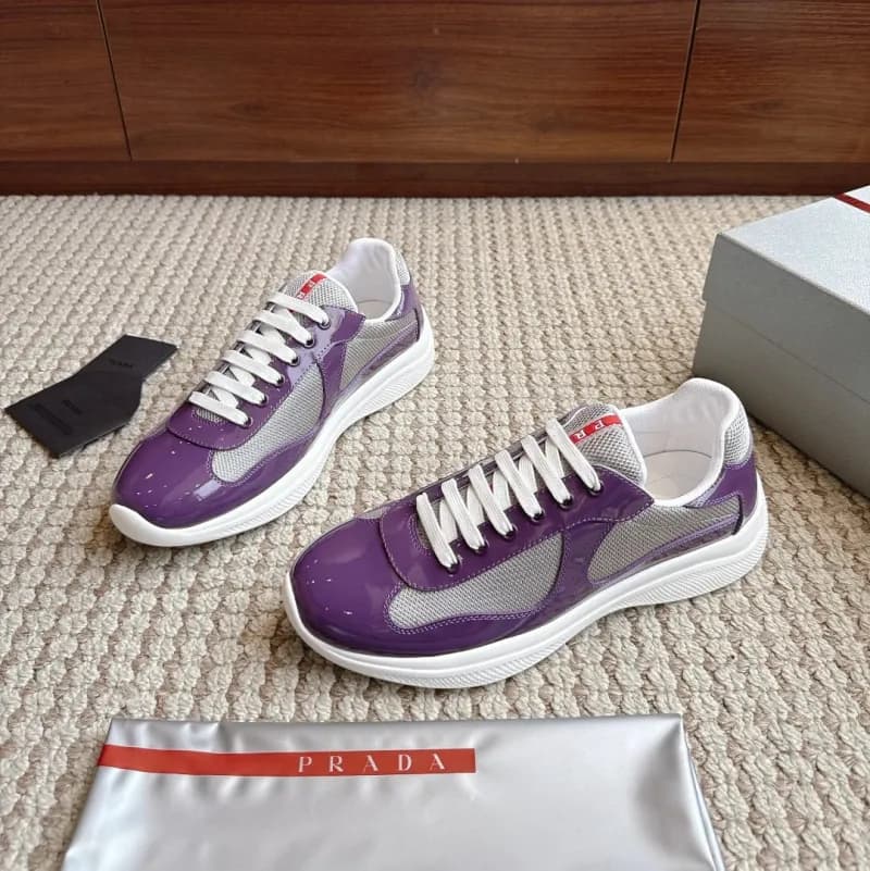 Prada Linea Rossa Sneaker Purple Patent & Mesh
