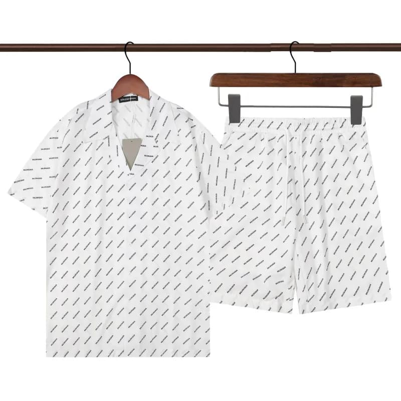 Logo Print Shirt All-Over Versace Logo — Q231 suit White