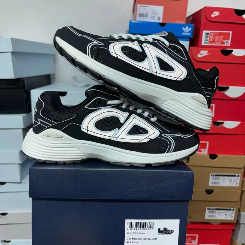 Dior B22 Low Grey Black White — 黑白969