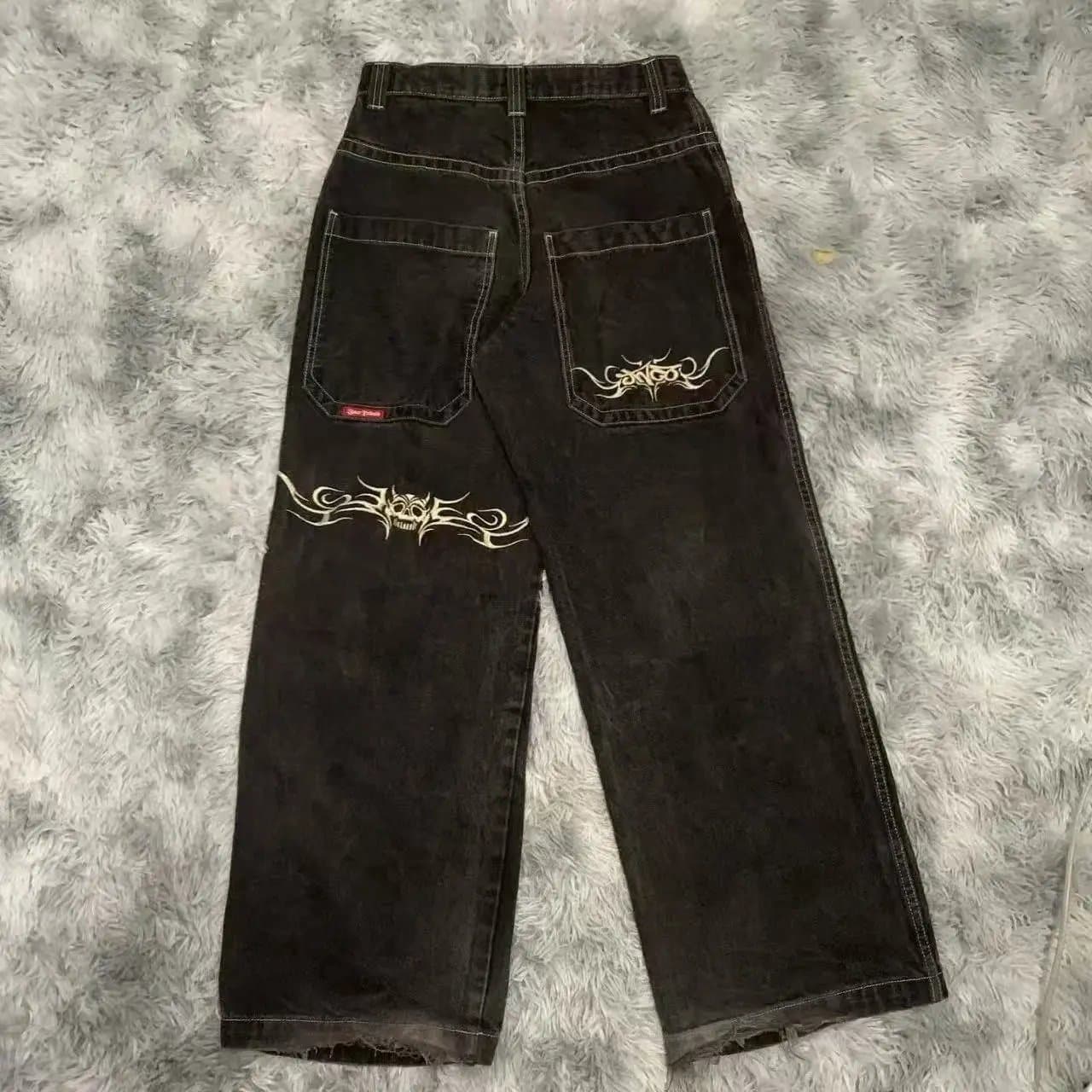 Supreme Low Rise Baggy Jeans Embroidered — 34