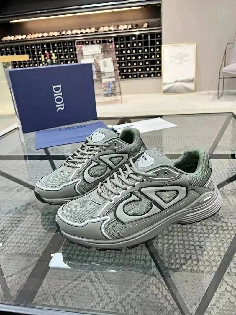 Dior B22 Sneaker Black Silver Logo — 081202271