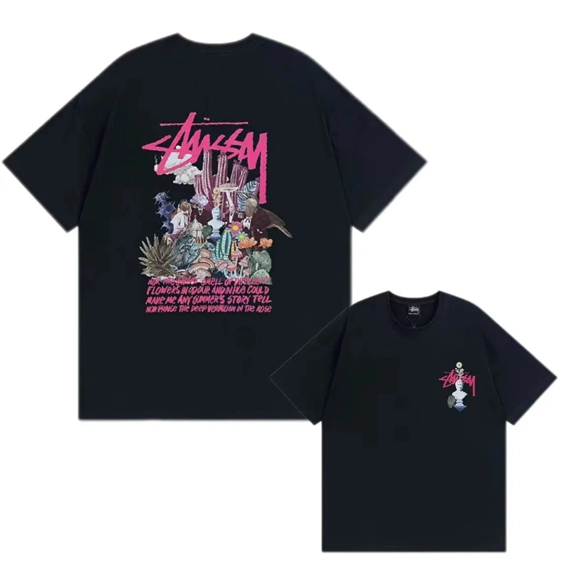 Stüssy Graphic T-Shirt Cactus Garden Print