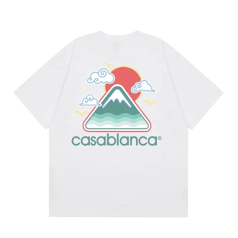 Casablanca Graphic Tee Casa Blanca Column Print — C155 white