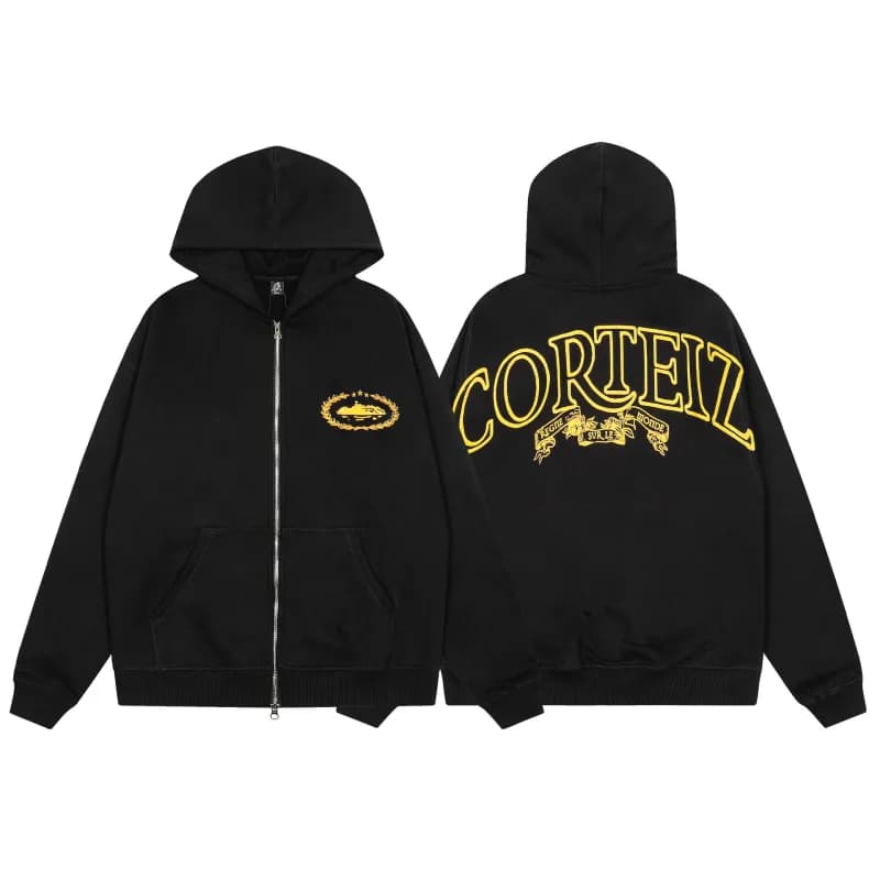 Corteiz Track Jacket CRTZ Script — 751黑黄