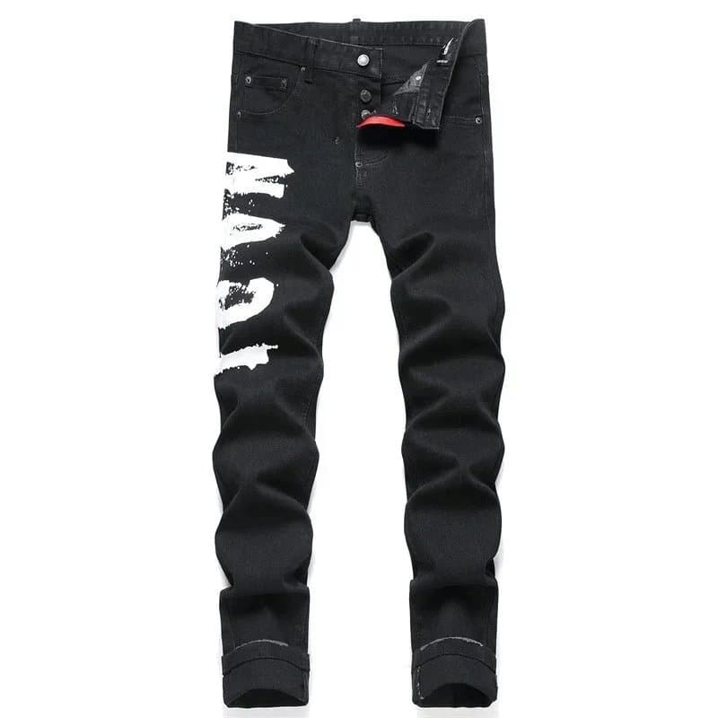 Dsquared2 B22 Jeans White Graffiti Print