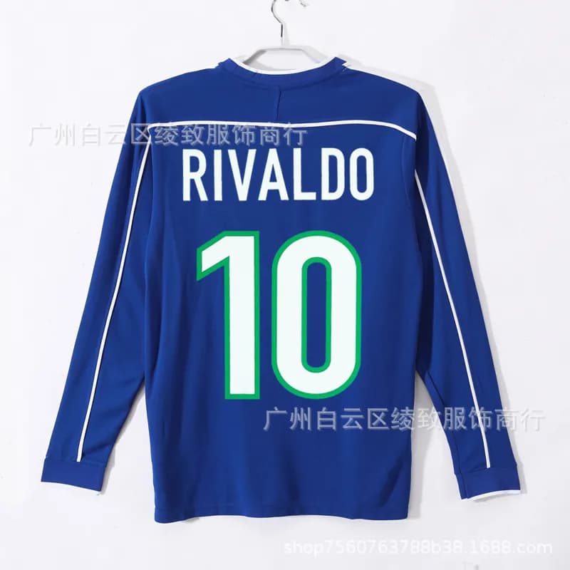 Nike Brazil National Team Jersey Home — 1998巴西客场长袖定制10号球星