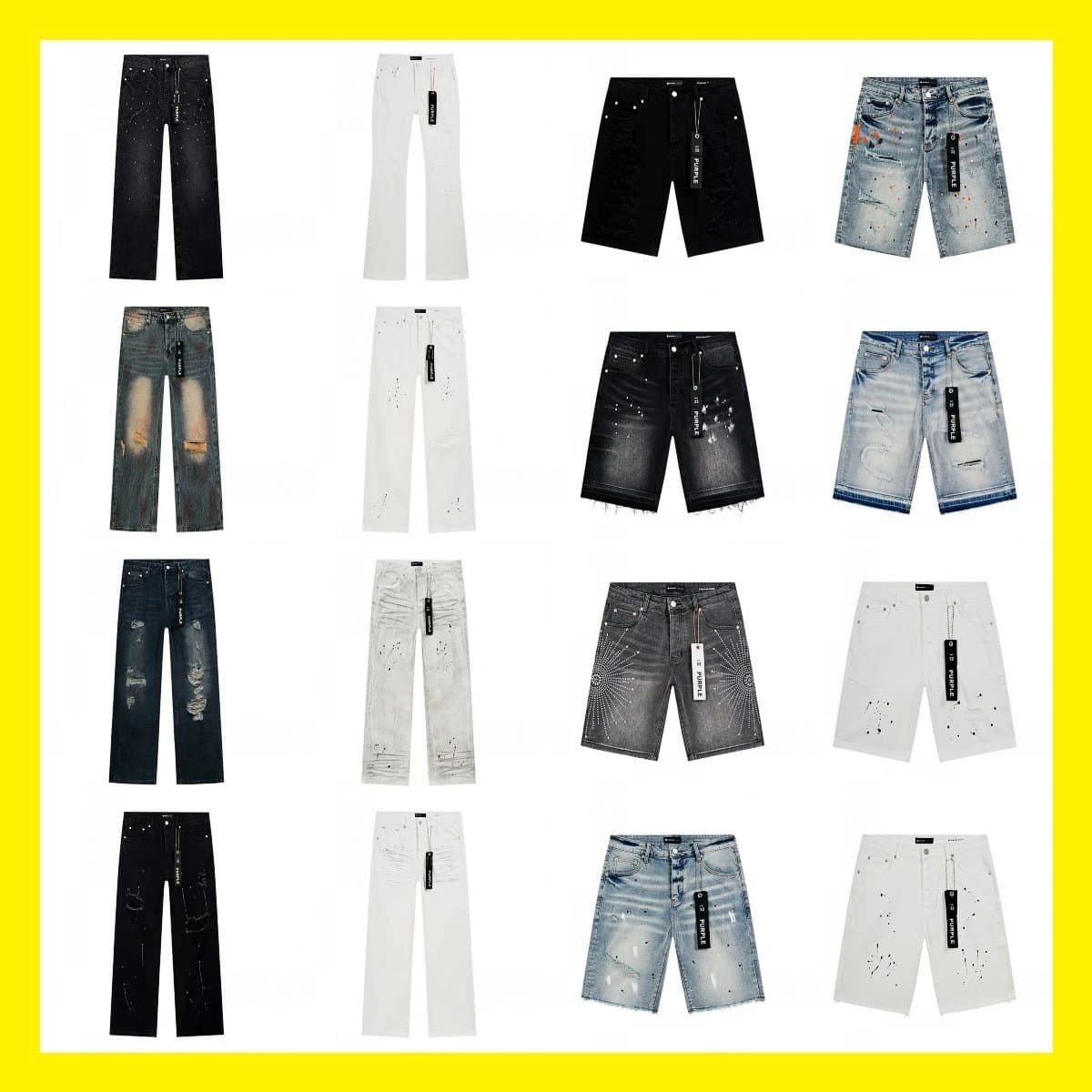 Corteiz Straight Fit Jeans Studded Galaxy — AM308