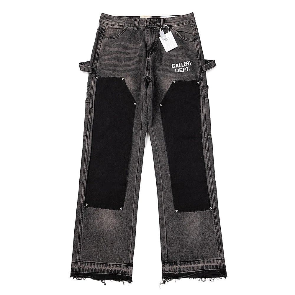 Distressed Flare Jeans Paint-Splatter & Patchwork — 16