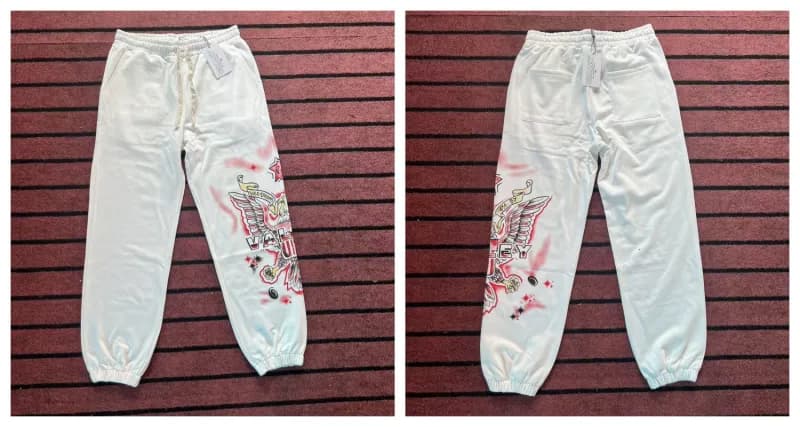 Chrome Hearts Jogger Pants Winged Heart Print