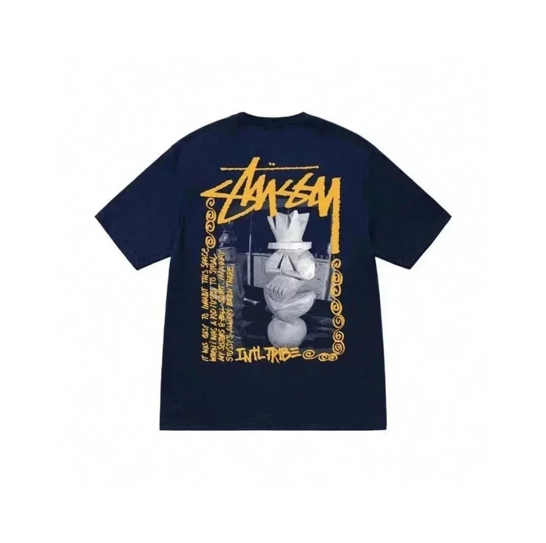 Stüssy Graphic Tee S Logo Script — 104藏青色