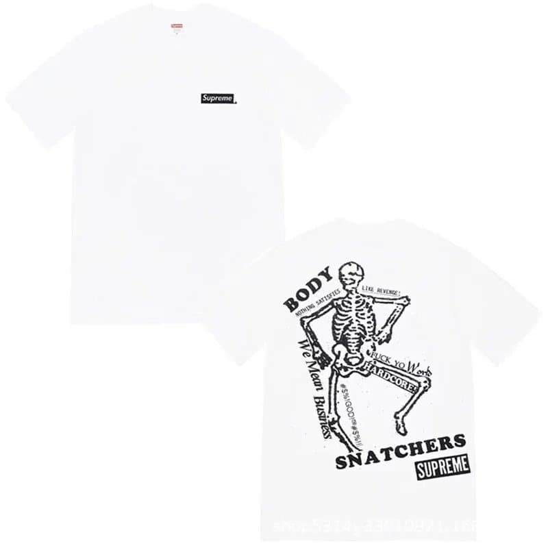 Supreme T-Shirt KAWS Painted Parfum — B357 白色 后骷髅