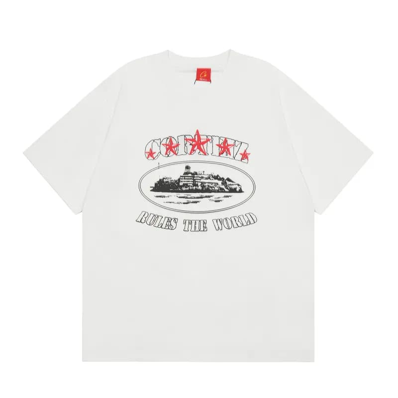 Corteiz T-Shirt CRTZ Script Logo — 729白