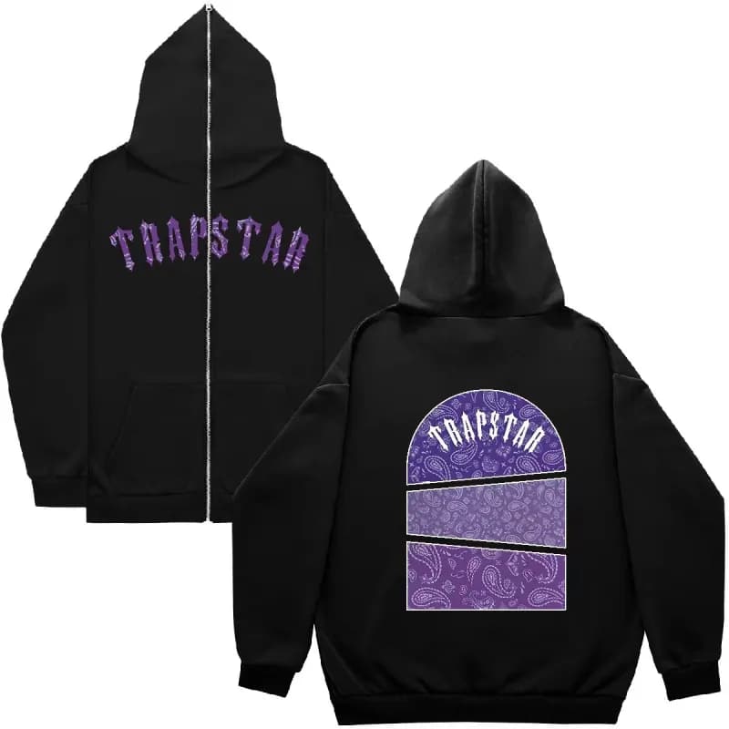 Trapstar Zip-Up Hoodie Paisley Logo