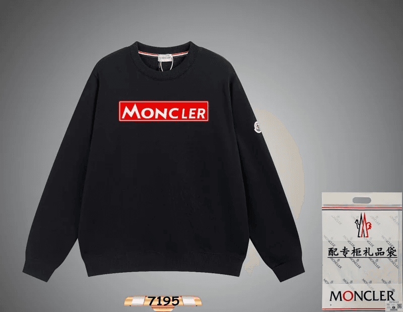 Moncler Crewneck Sweatshirt Logo Patch & Sleeve Graphic — 34