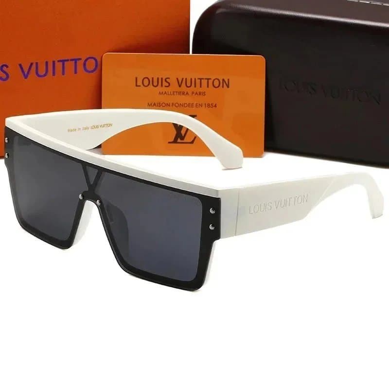 Louis Vuitton Square Sunglasses LV Logo Detail — 1583-2