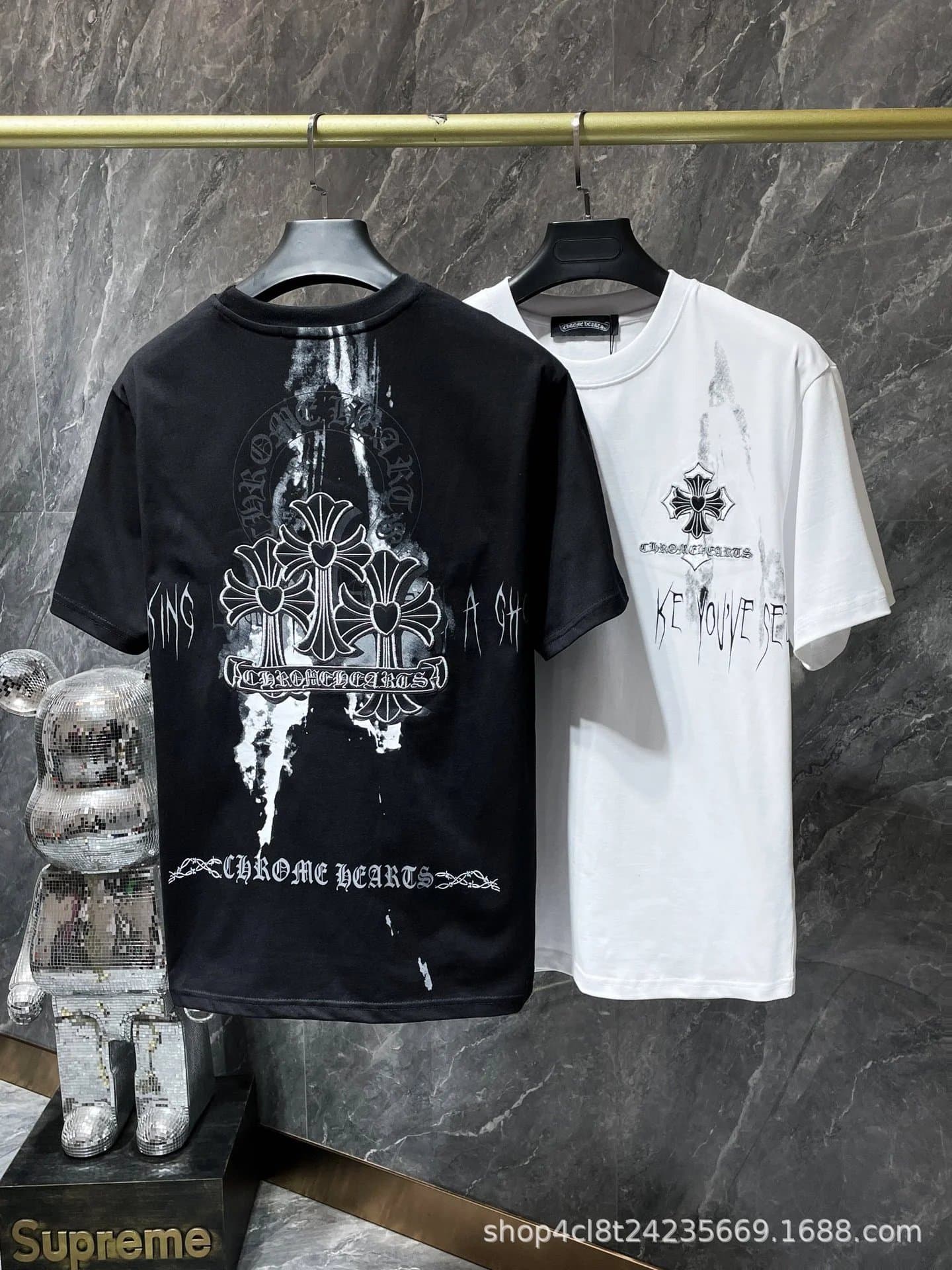 Chrome Hearts Praying Hands Tee Cross Print — 白色BF6099