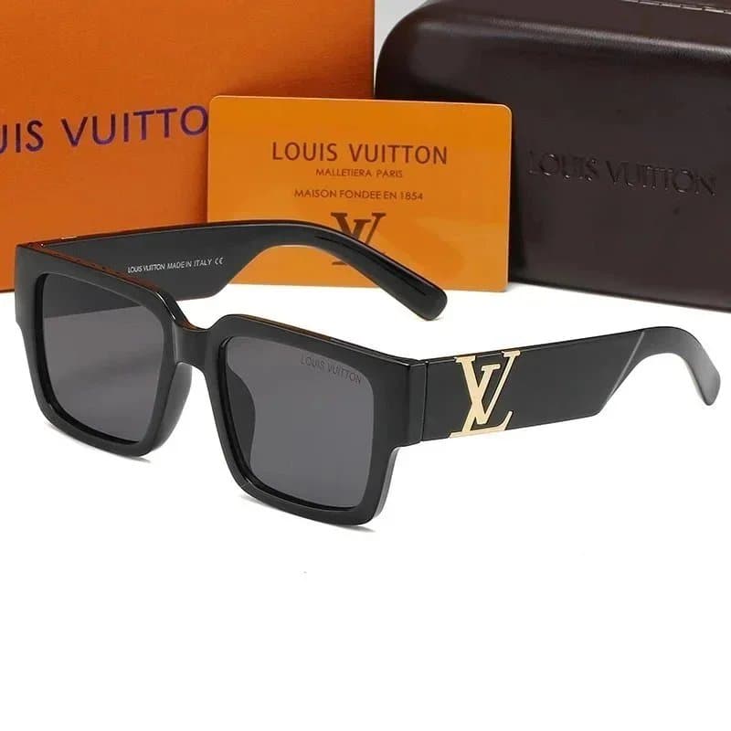 Louis Vuitton Square Sunglasses LV Logo Detail — 1739-1