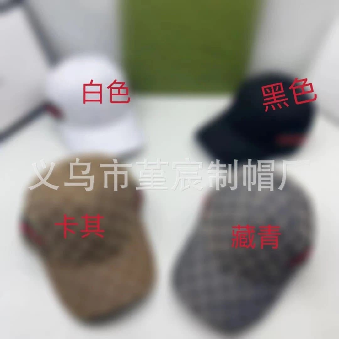 Gucci Bucket Hat GG Monogram — 均码 · 侧红条 黑色