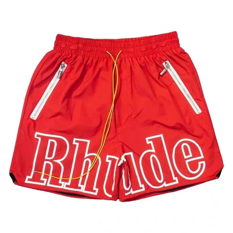 Rhude Logo Shorts Outline Logo — 8023红色