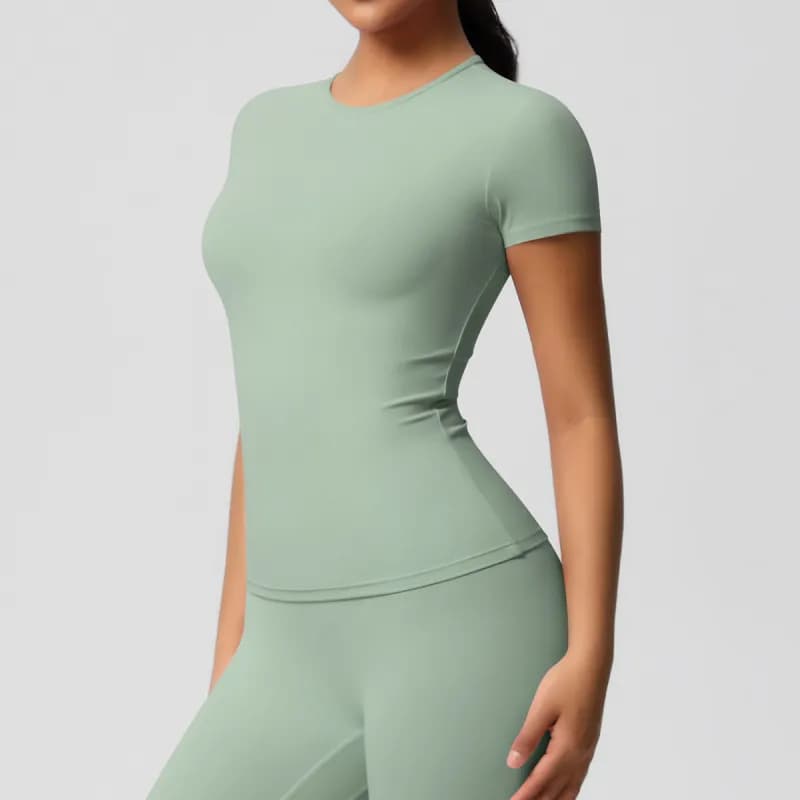 SKIMS Core Short Sleeve Top Sage