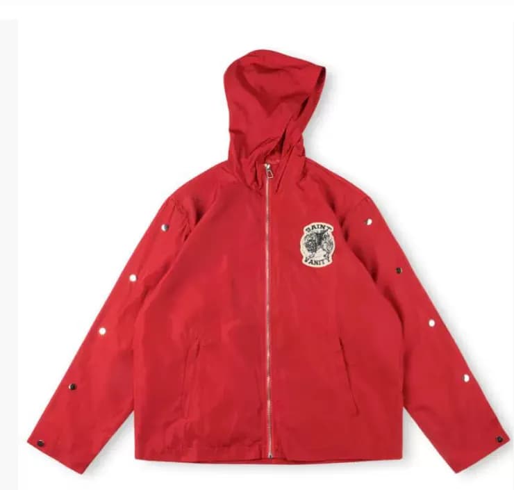 Saint Laurent Hooded Zip Jacket Saint Vanity Patch