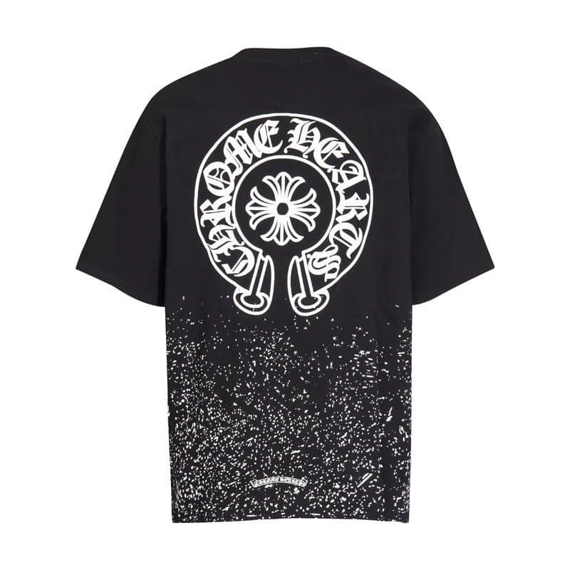 Chrome Hearts Graphic Tee Cross & Chain Print — 6093黑色