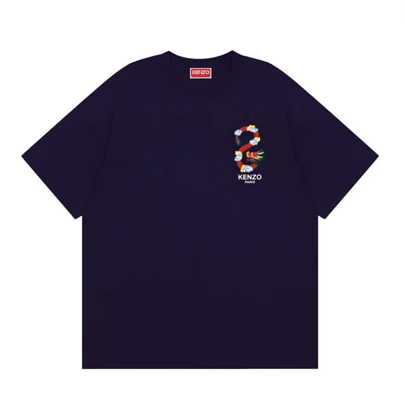 Kenzo T-Shirt Tiger Logo — K91藏蓝色