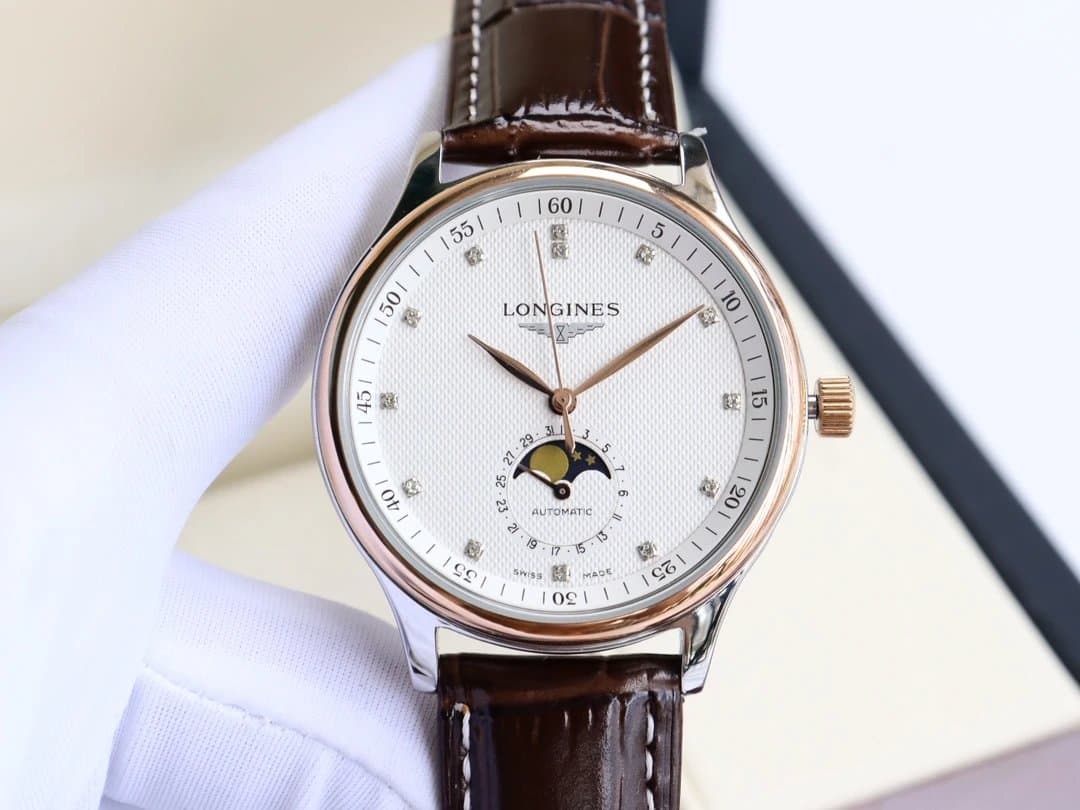Longines Automatic Moonphase Diamond Hour Markers