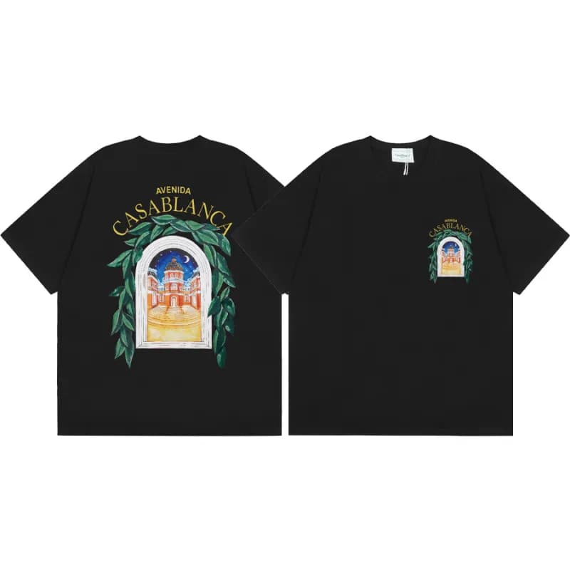 Casablanca Graphic Tee Casa Blanca Blue Frame — 66 black