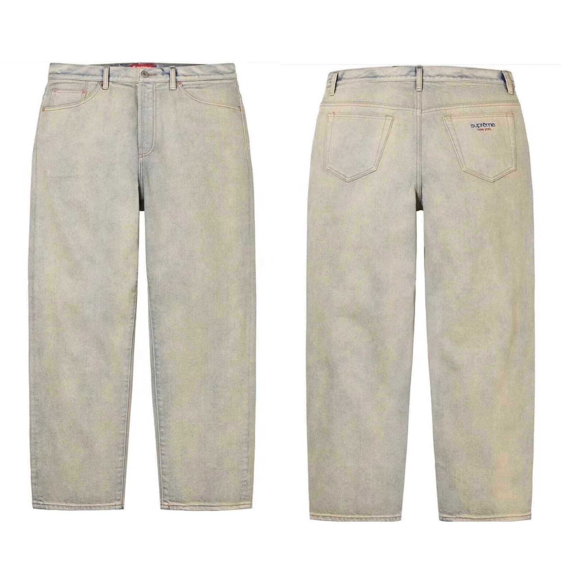 Supreme Straight Fit Jeans Mid Wash — 002脏靛蓝