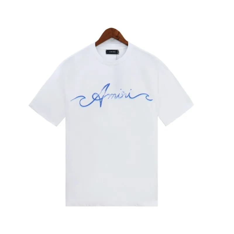 Amiri Logo T-Shirt Blue Script