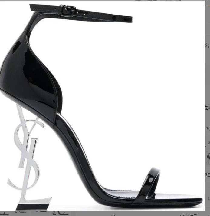 Saint Laurent Tribute Sandal Monogram Heel