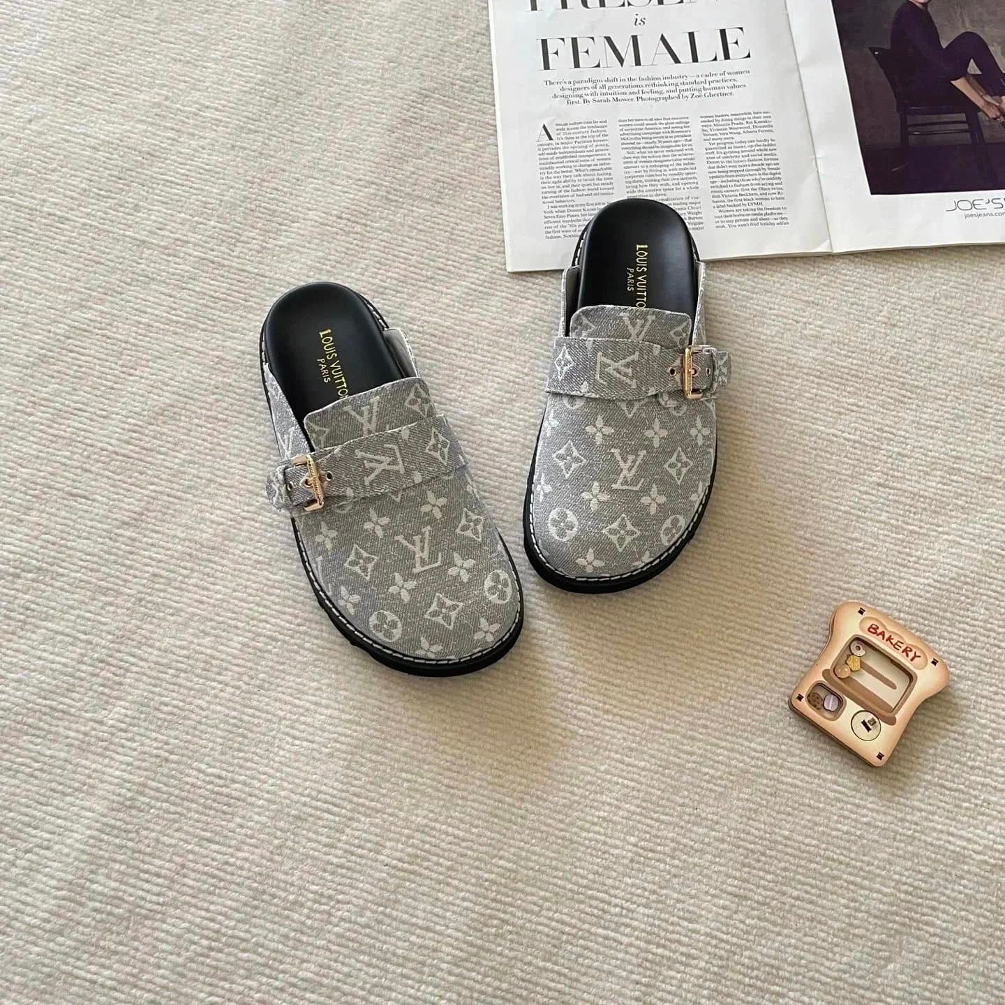 Louis Vuitton Monogram Mule Grey Monogram Canvas